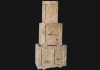 Ξυλοκιβώτια μεταλλικών δοχείων ελαιόλαδου Wooden-pack for metal cans with olive oil