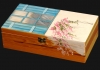 Ξυλοκιβώτιο κασετίνα με εκτύπωση Wooden-pack for wine Caskets 1 - 2 - 3 bottles